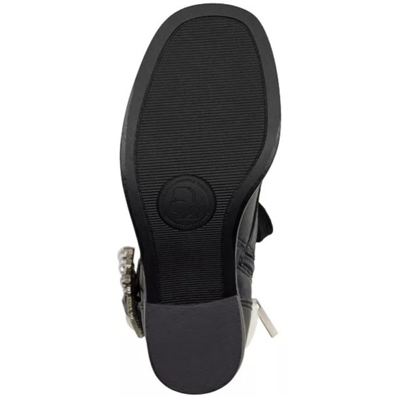 Karl Lagerfeld Paris Dottie Faux Fur Block Heel Leather Booties Size 7 - Picture 10 of 12